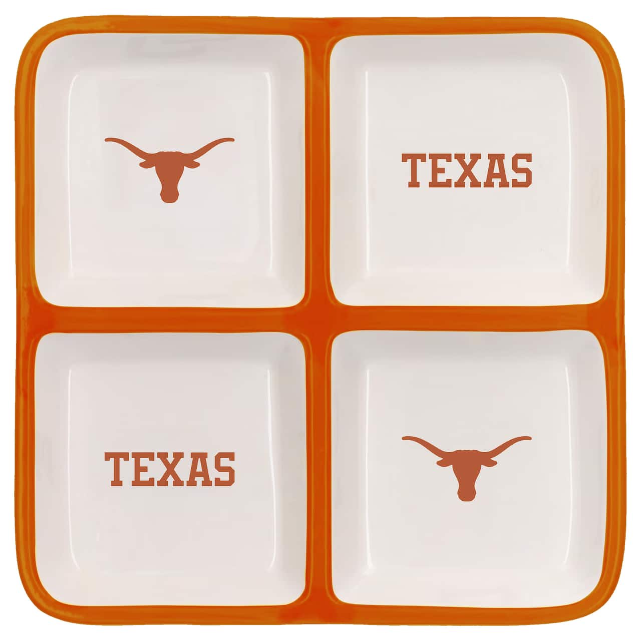 The Memory Company NCAA 4 Section Square Ceramic Tray